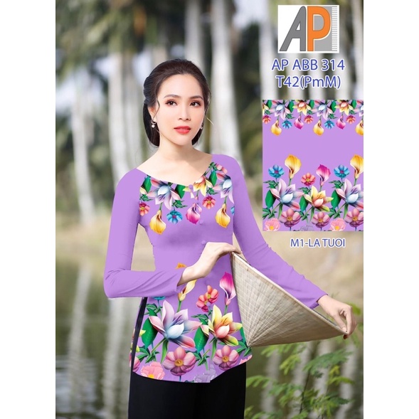 bộ bà ba in 4D (40-72kg)-bộ áo kèm quần