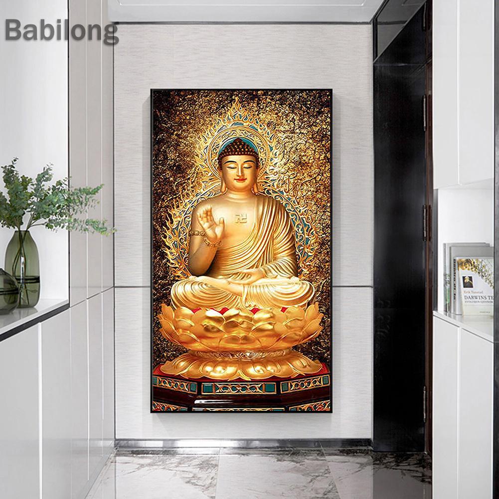 Tranh đính đá kim cương toàn bộ 5D DIY hình Phật