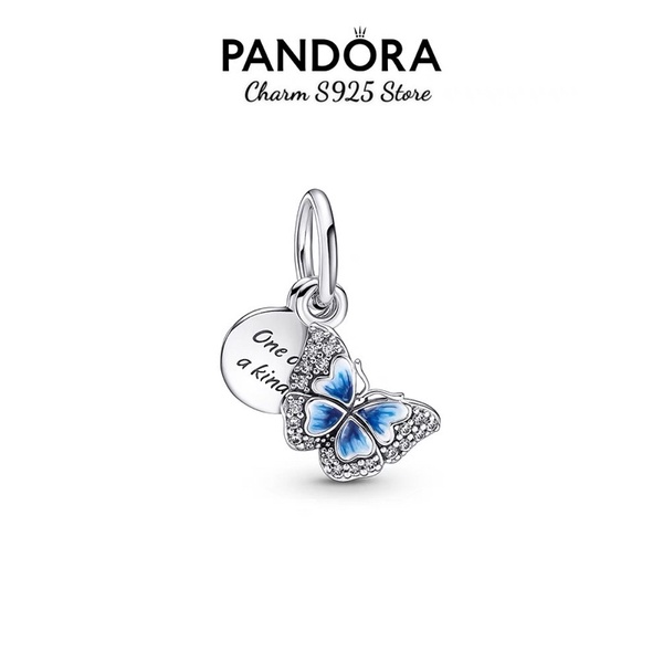 CHARM PAN ALE TREO BLUE BUTTERFLY BẠC S925 CAO CẤP