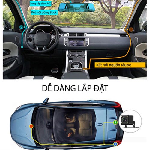 [TẶNG THẺ NHỚ 32GB] Camera hành trình Gương Chiếu Hậu ô tô Ekleva 7 Inch Màn Hình Cảm Ứng, Cảm Biến Chuyển Động - BM999 | BigBuy360 - bigbuy360.vn