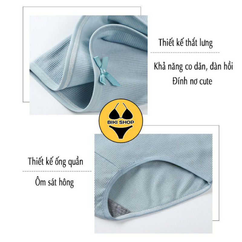 [Mã 12FASHIONSALE1 giảm 10K đơn 50K] Quần lót nữ Cotton Đính Nơ Gân Tăm Dễ Thương QL32 Biki | BigBuy360 - bigbuy360.vn