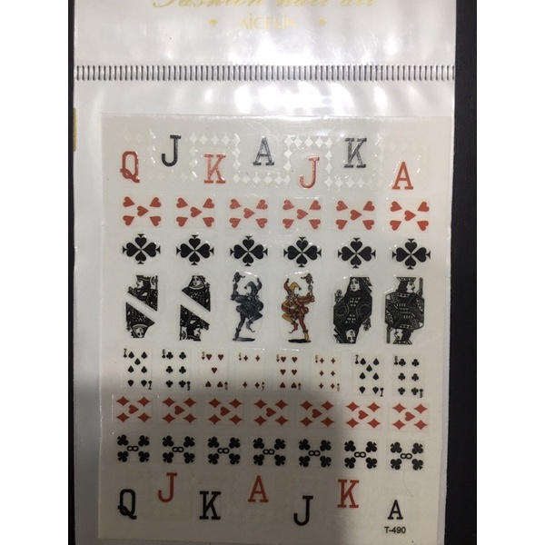 Sticker BÀI TÂY - CƠ RÔ CHUỒN BÍCH ĐEN