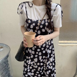 (Order) VÁY HAI DÂY HOA CÚC DÁNG DÀI/NGẮN