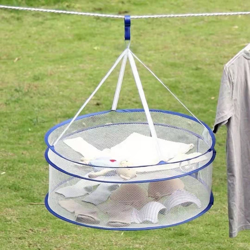 Giỏ Lưới Phơi Quần Áo Hai Lớp Có Thể Gấp Gọn Tiện Dụng
