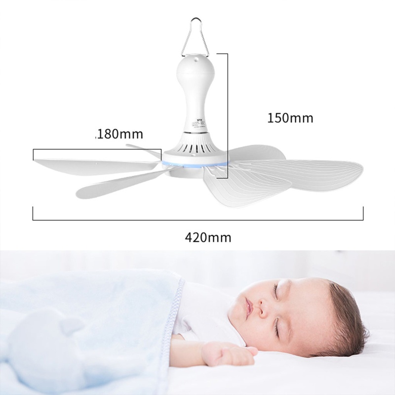 Quạt Trần 6 Cánh Có Công Tắc Bật Tắt Một Tốc Độ Yên Tĩnh Dùng Cho Cắm Trại Ngoài Trời