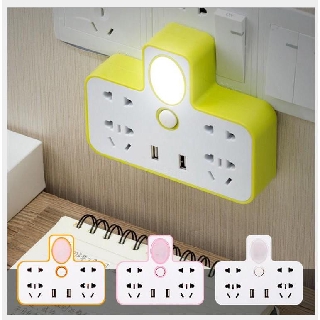 Ổ CẮM ĐIỆN THÔNG MINH KIÊM ĐÈN NGỦ VÀ CỔNG SẠC USB MÀU NGẪU NHIÊN