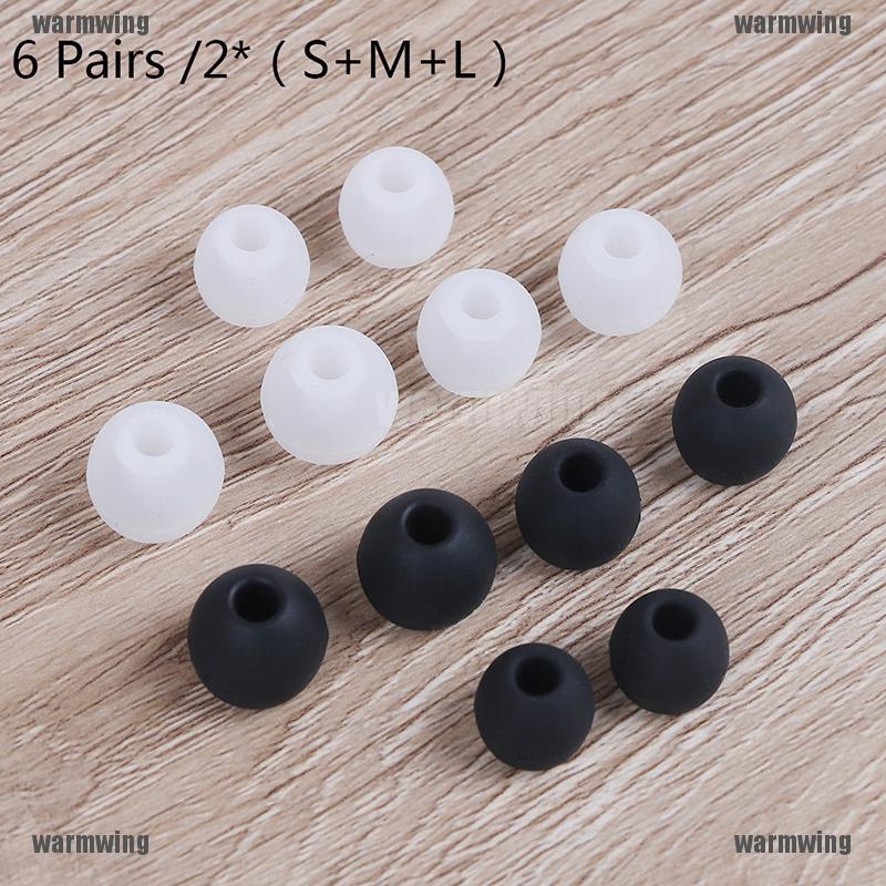 Set 6 Cặp Nút Tai Nghe Nhét Tai Bằng silicone (S + M + L)