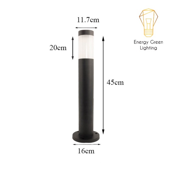 Đèn Cột Trang Trí Sân Vườn Energy Green Lighting DSV-1160 Chống Nước - Chiều Cao 45cm - Cắm Điện 220V