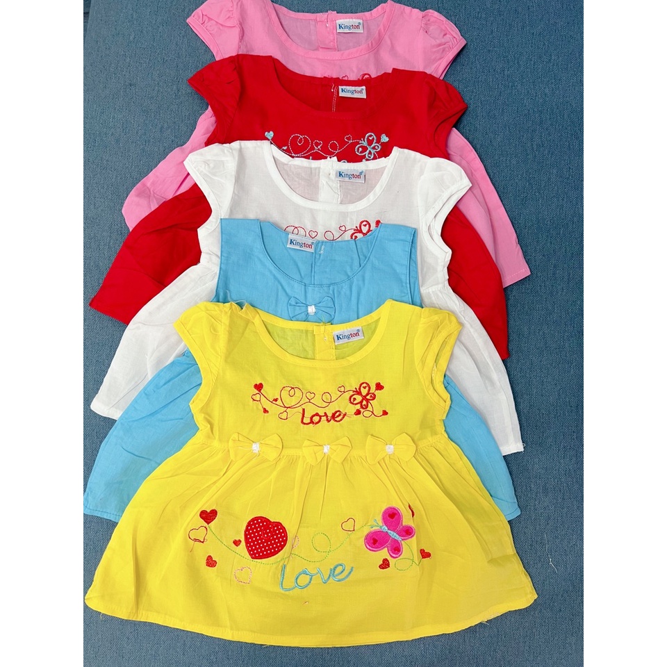 Váy, đầm bé gái mùa hè chất cotton thoáng mát nhiều hoạt tiết dễ thương kèm quần chip