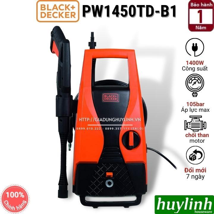 Máy xịt rửa xe cao áp Black Decker PW1450TD-B1