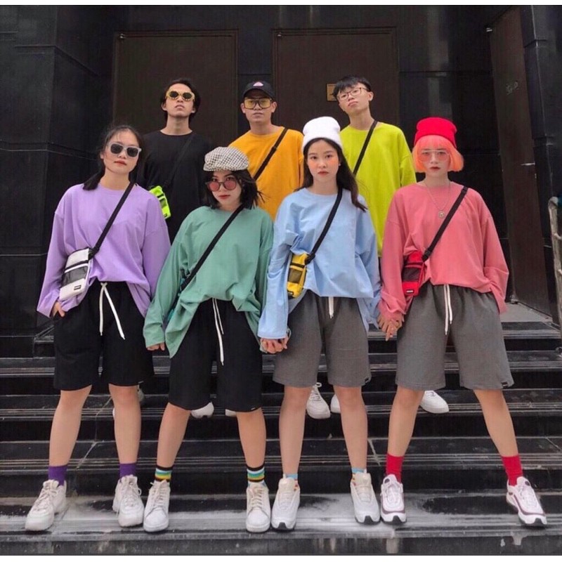 Áo THUN DÀI TAY 5 Màu Ulzzang Unisex 1hitshop | BigBuy360 - bigbuy360.vn