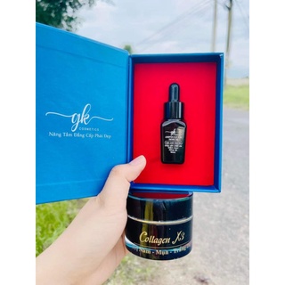  Combo Kem face Serum Rau Má collagen x3 Giáng Kiều  - Chính Hãng 