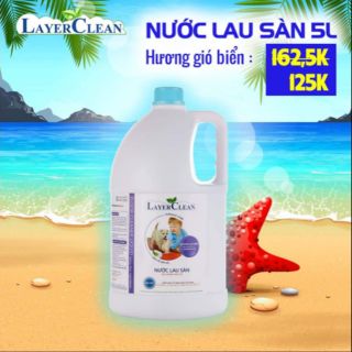 Nước lau sàn hữu cơ Layer Clean hương Gió biển 5l