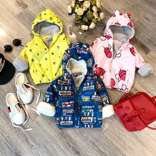 Áo phao gấu lót lông đủ size đủ màu cho cả bé trai và bé gái