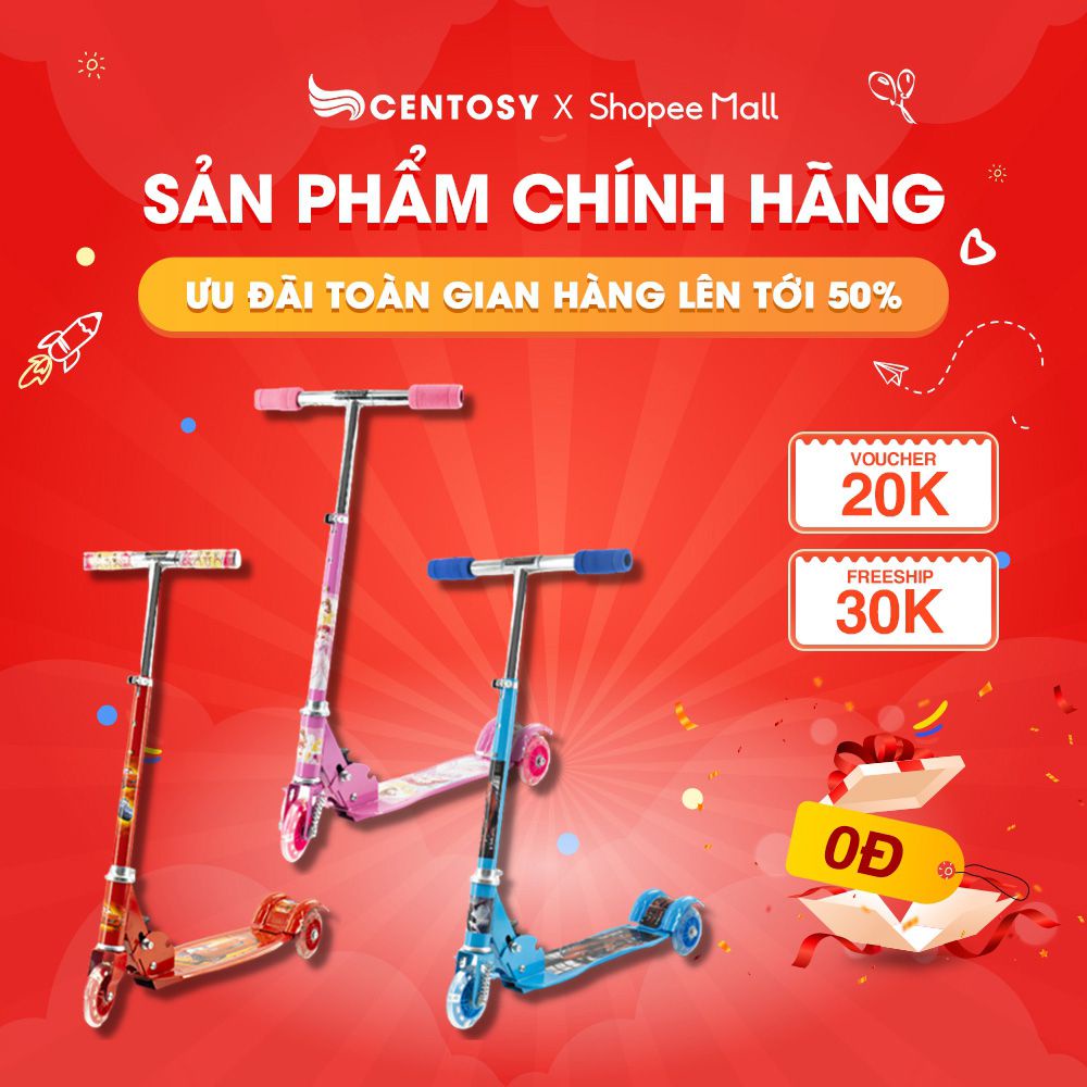 Xe Scooter Trẻ Em Giá Rẻ - Centosy Scooter 380 - Bánh Phát Sáng, Form Chắc Chắn