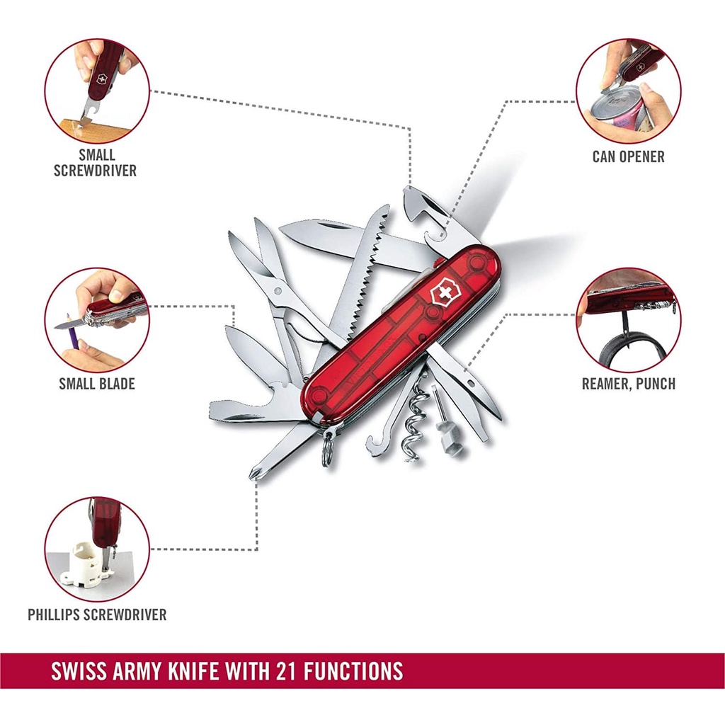 Dụng Cụ Đa Năng Victorinox Multiuso Huntsman - Dụng cụ chuyên dụng không thể thiếu trong chuyến đi phượt hay dã ngoại