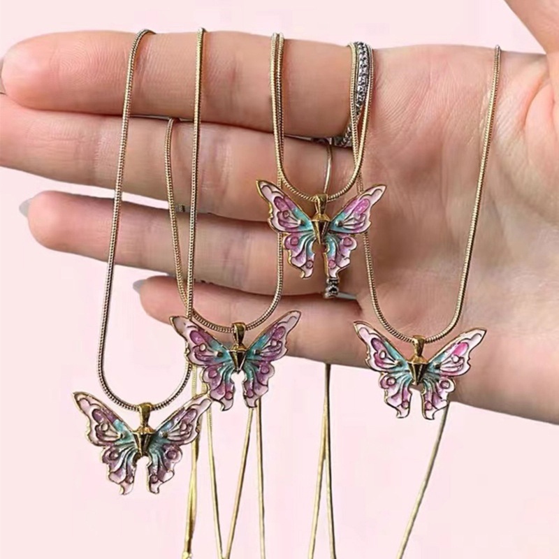 Dây Chuyền Mặt Bướm Nhiều Màu Phong Cách Boho Cho Nam Và Nữ