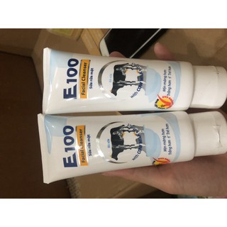 Sữa rửa mặt dưỡng trắng e100 bò100ml