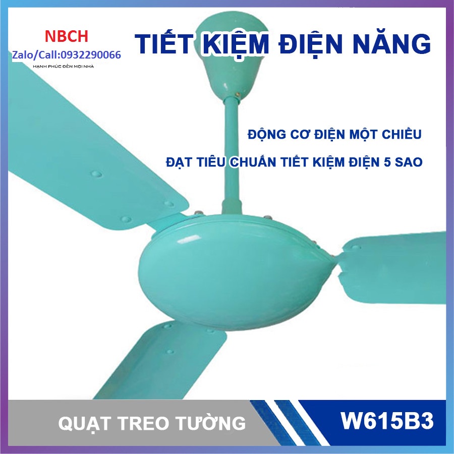 Quạt trần 3 Cánh Sắt Vinawind QT1400-S Điện Cơ Thống Nhất, sử dụng hộp số 5 cấp