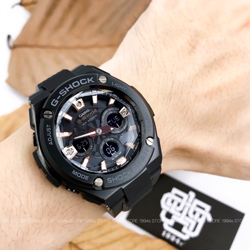 Đồng hồ nam Casio G-SHOCK GST-S310 / GST-S310BDD-1A đính kim cương thật, chống va đập chính hãng