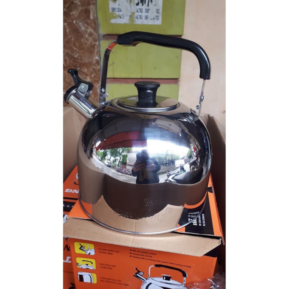 Ấm đun nước bếp gas,bếp từ Đạt Tường 5 lít.bắt từ tốt,ấm đẹp,hàng chính hãng-bảo hành 12t