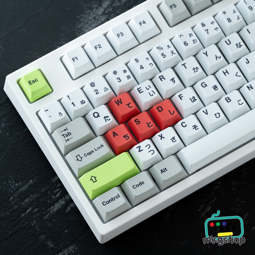 Keycap Color Brick nhựa PBT in dye-sub 192 nút màu cực đẹp, song ngữ, cherry profile