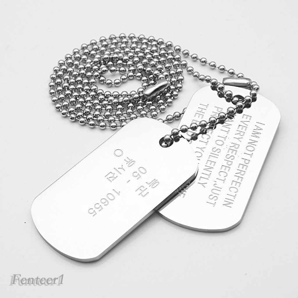 [FENTEER1] Descendant of the Sun Song Joong Ki Korean Army Card Pendant Necklace