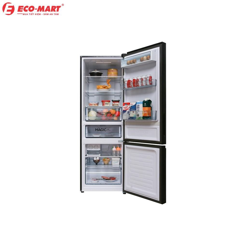 Tủ lạnh Aqua Inverter 373 lít màu gương đen AQR-IG378EB.GB