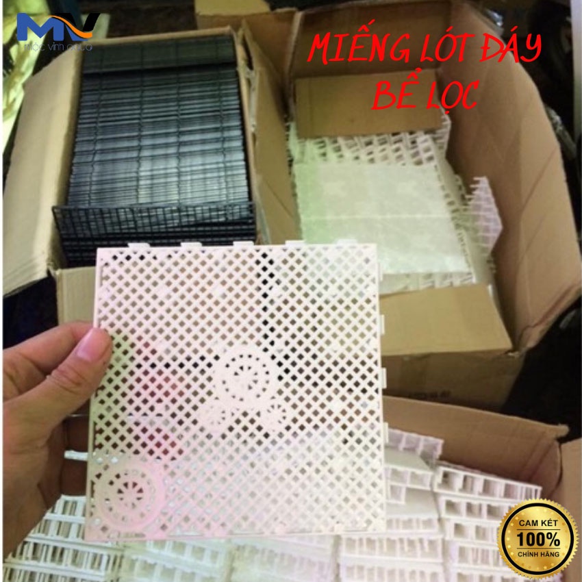 Tấm nhựa lót đáy bể lọc, tấm nhựa lót kê dưới đáy bể cá kích thước 14.5 x14.5 cm