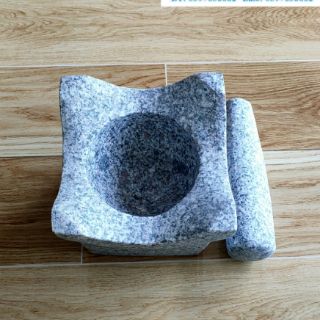 Cối đá vuông cổ xưa đk 12cm