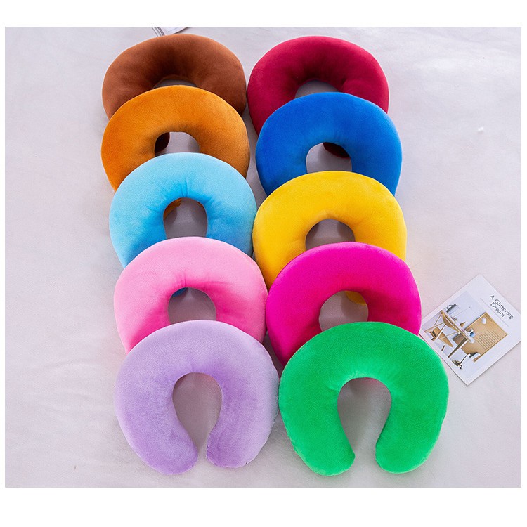 Gối GC04 Sunny - gối kê cổ trơn đi du lịch, văn phòng chữ U (nhiều màu)