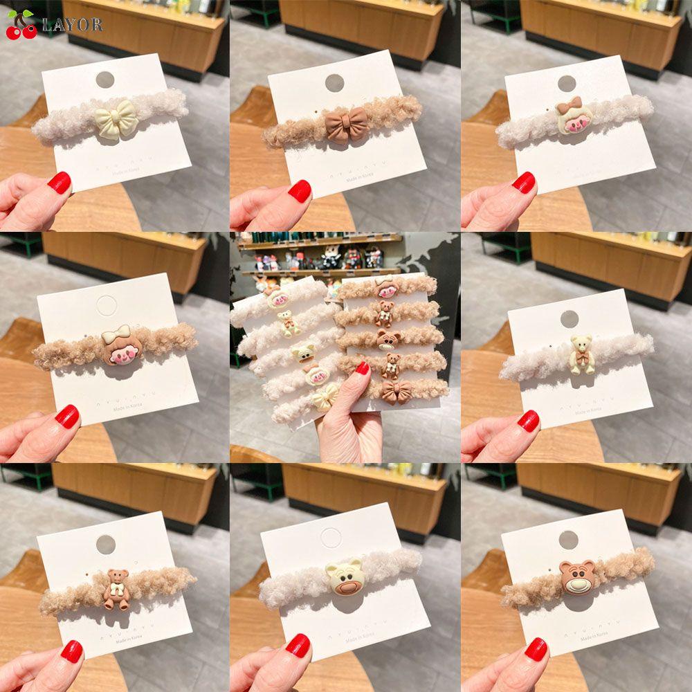 Dây Buộc Tóc Cao Su Mềm Co Giãn Kiểu Hoạt Hình Đáng Yêu Cho Bé