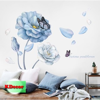 Decal dán tường Hoa đá