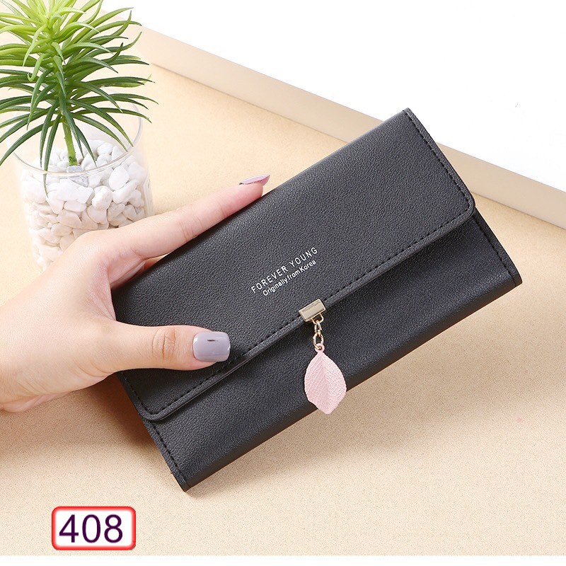 Ví Dài Nữ Cầm Tay Forever Young Chiếc Lá 408 Thời Trang - Hazo