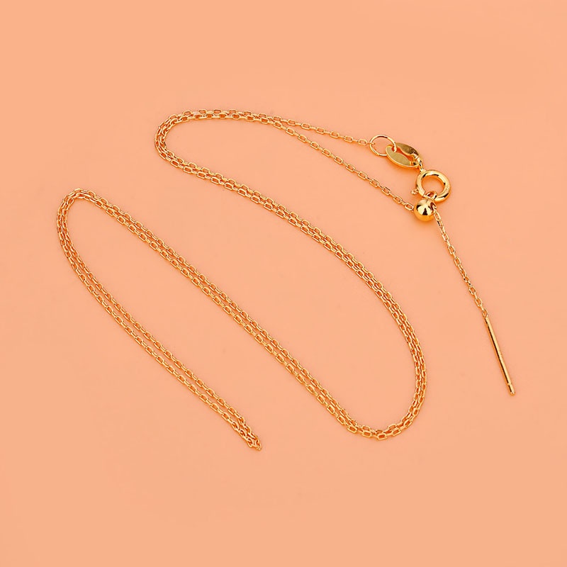 █diy゜ S925 Bạc●Dây Chuyền Bạc 925 Silicone Đính Hạt Hình Thánh Giá Có Thể Điều Chỉnh Dành Cho Nữ