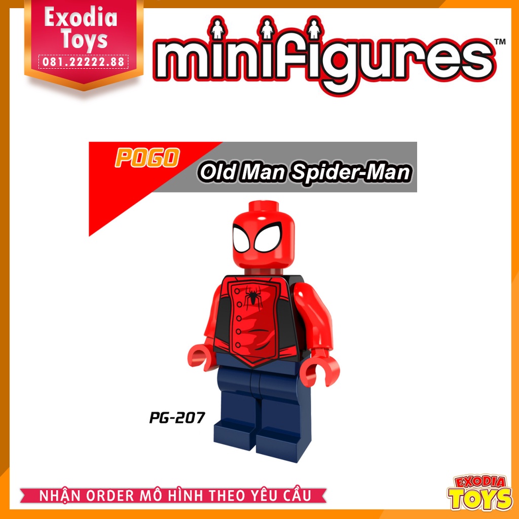 Xếp hình minifigure siêu anh hùng Marvel : Spider-Man, Venom, Deadpool - Đồ Chơi Lắp Ghép Sáng Tạo - POGO 8057