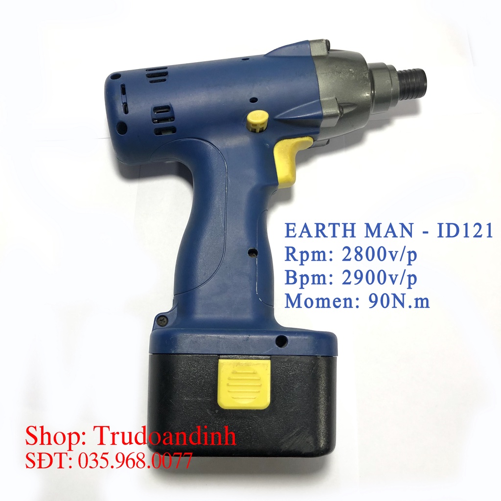 Máy bắt vít Earth Man 12v - Hàng bãi nhật