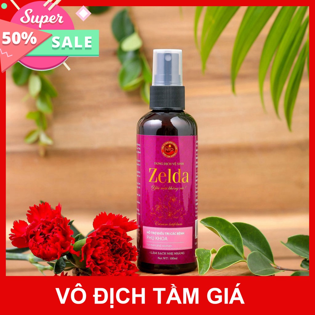 Xịt thơm Zelda – Hỗ trợ vệ sinh vùng kín, ngăn viêm nhiễm, thơm hồng se khít (100ml)