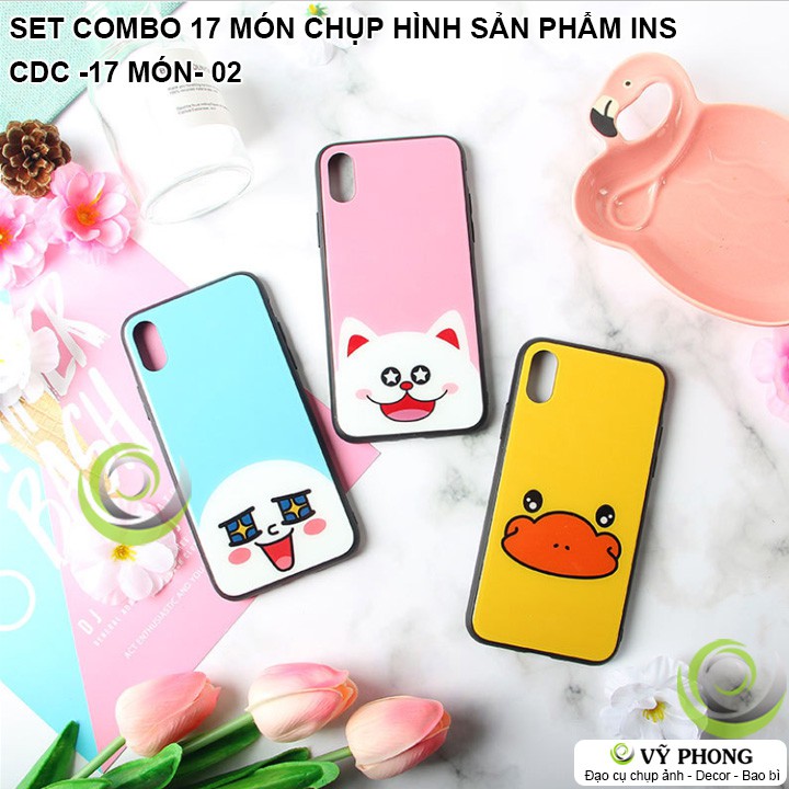 SET COMBO 17 ĐẠO CỤ CHỤP ẢNH MÓN PHỤ KIỆN MỸ PHẨM SẢN PHẨM INS CDC-17 MÓN-02