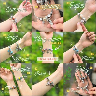 Vòng Tay đính hạt mạ bạc Thái Lan May Mắn Trendy Xinh Xắn Thời Trang Đeo Tay Làm Quà Tặng Độc Đáo