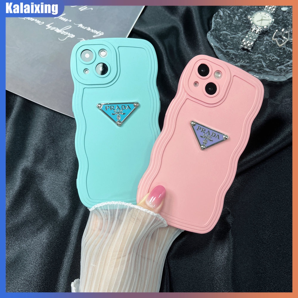 Ốp Điện Thoại Mềm Hình Tam Giác In Logo Prada Cho iPhone 14 Plus 14 Pro Max 13 12 11 Pro Max