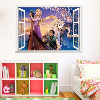 Nhãn dán tường 3D hình cửa sổ