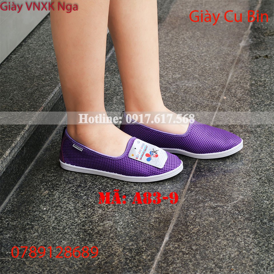 Giày Slip on nữ giá rẻ Anh Khoa A83-9 - Sợi dệt cao cấp dạng lưới có lớp lót cotton mềm