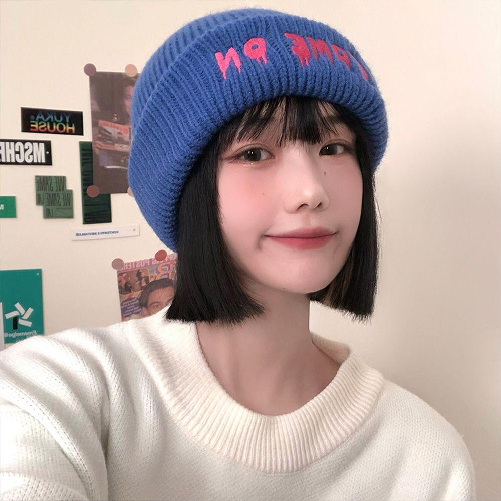 Mũ Beanie Dệt Kim Đơn Giản Hợp Thời Trang Thu Đông Cho Nam Và Nữ