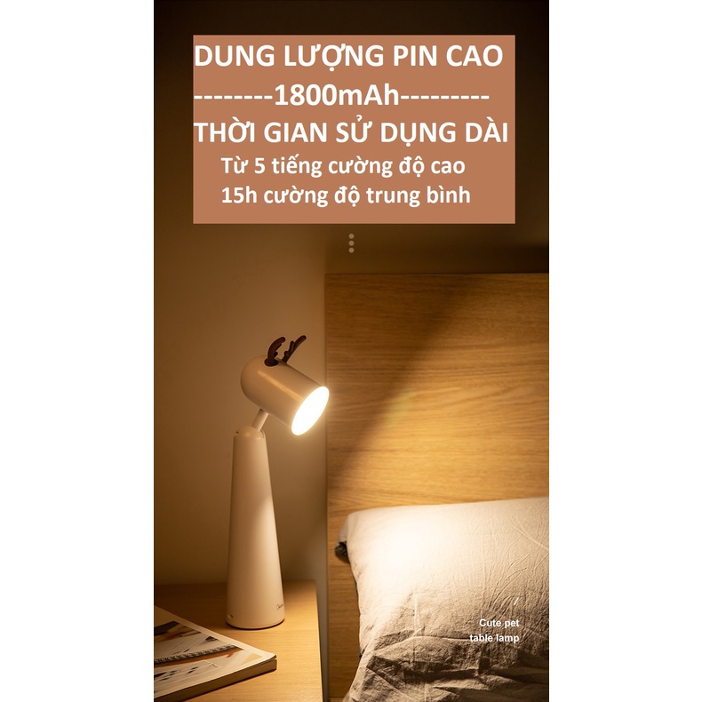 Đèn học/ đèn bàn bảo vệ mắt, có tích điện