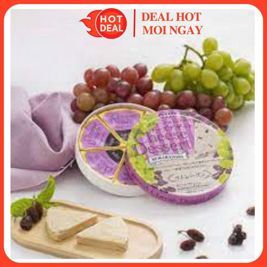 Set 6 Phô Mai QBB Mix Vị Hoa Quả Dâu/Việt Quất/Mâm Xôi/Nho/Vanilla Nội Địa Nhật Hộp 90G