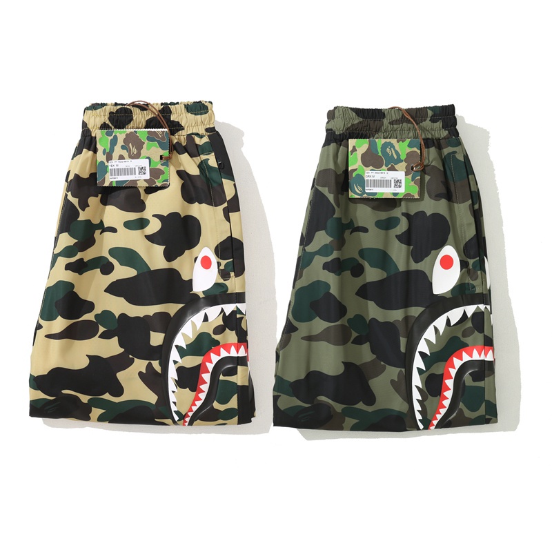 Bape Quần Short In Hình Cá Mập Họa Tiết Rằn Ri Cá Tính
