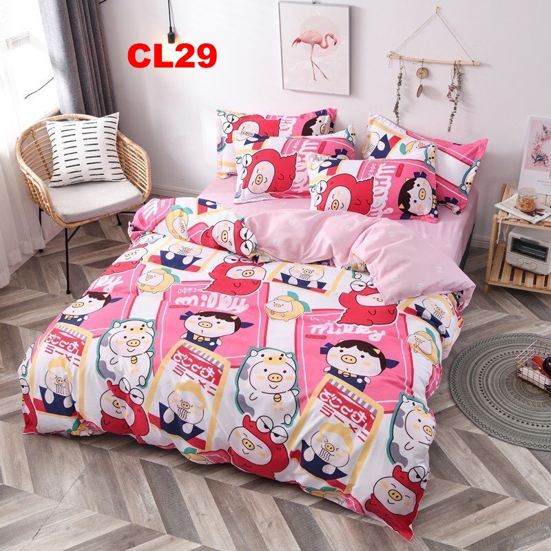 Bộ chăn ga gối CL25 set 4 món Loại 1 Cotton poly hàng Loại 1 nhập khẩu