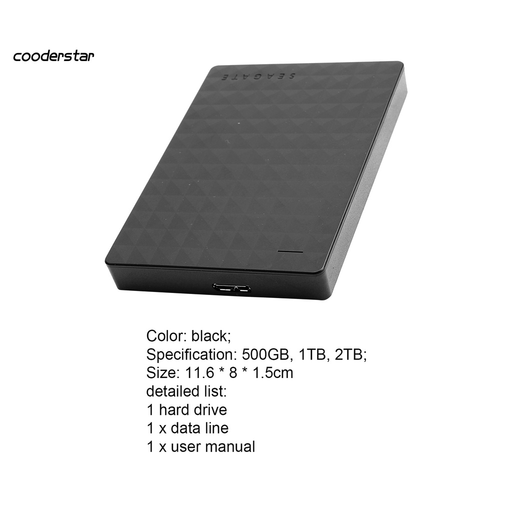 Ổ Cứng Gắn Ngoài Cood 500gb / 1tb / 2tb 2.5-inch Usb3.0 Tốc Độ Cao