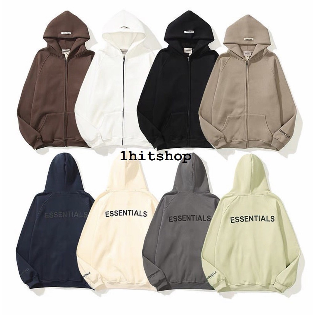 Áo KHOÁC Hoodie ESSENTIALS Ulzzang Unisex 1hitshop (có T.AG nón)